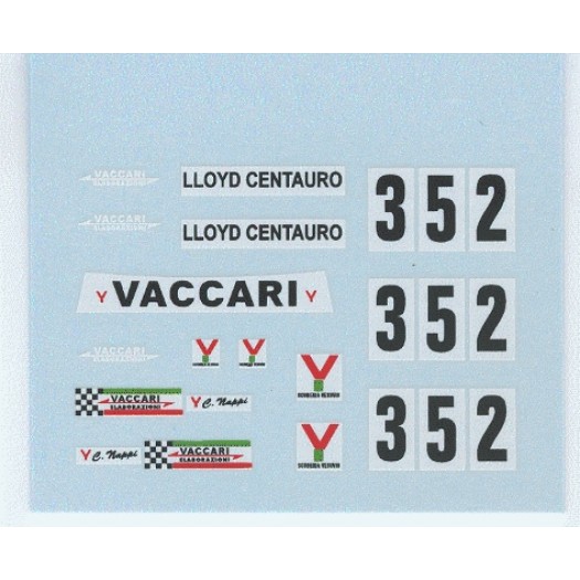 Decal Fiat 128 Vaccari Gr.2 # 352 Trofeo Castagneto Varano Ciro Nappi 1975 - scala 1:43
